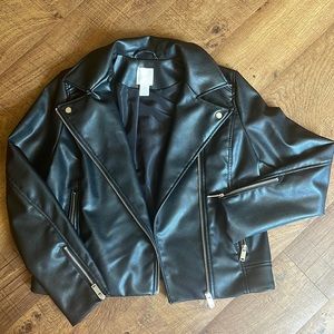 H&M Leather Jacket Worn Once! Size Medium